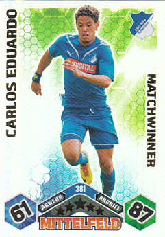 Carlos Eduardo TSG 1899 Hoffenheim 2010/11 Topps MA Bundesliga Match Winner #361